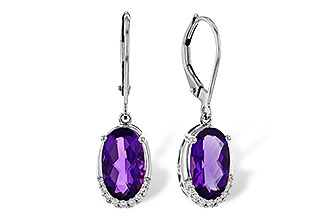 C310-98817: EARRINGS 2.70 TW AMETHYST 2.78 TGW (10x6MM OV)