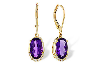 C310-98817: EARRINGS 2.70 TW AMETHYST 2.78 TGW (10x6MM OV)