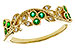 C310-99644: LDS WED RG .17 EMERALD TW .23 TGW