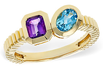 C310-99662: LDS RG .82 TW SEMI-PRECIOUS (AMY,SWISS BT)