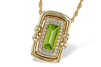 C310-99671: NECKLACE .72 PERIDOT .84 TGW (8x4MM PER)