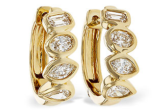 C311-82371: EARRINGS .68 TW FANCY CUT DIAS