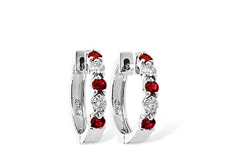 D037-30571: EARRINGS .33 RUBY .52 TGW
