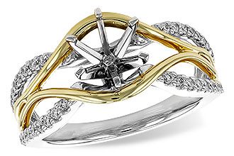 D310-08798: E224-57844 WITH WG RING / YG TRIM .25 TW