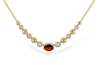 D310-98762: NECKLACE .88 GARNET 1.00 TGW (17")