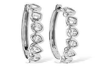 D311-82371: EARRINGS 1.10 TW FANCY CUT DIAS