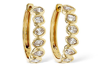 D311-82371: EARRINGS 1.10 TW FANCY CUT DIAS