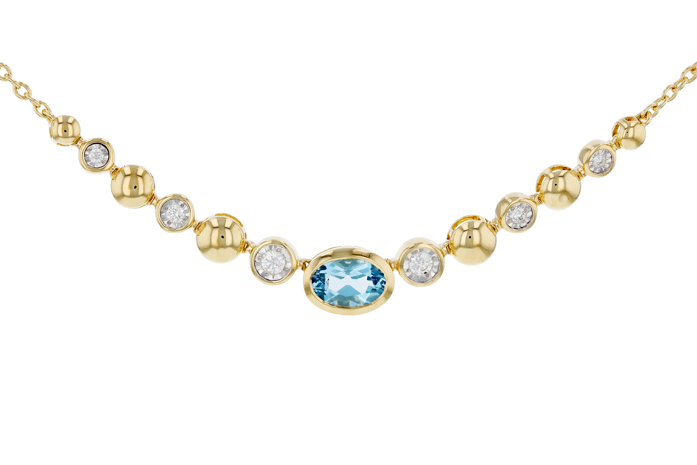 D311-83335: NECKLACE .83 SWISS BLUE TOPAZ .95 TGW (17")
