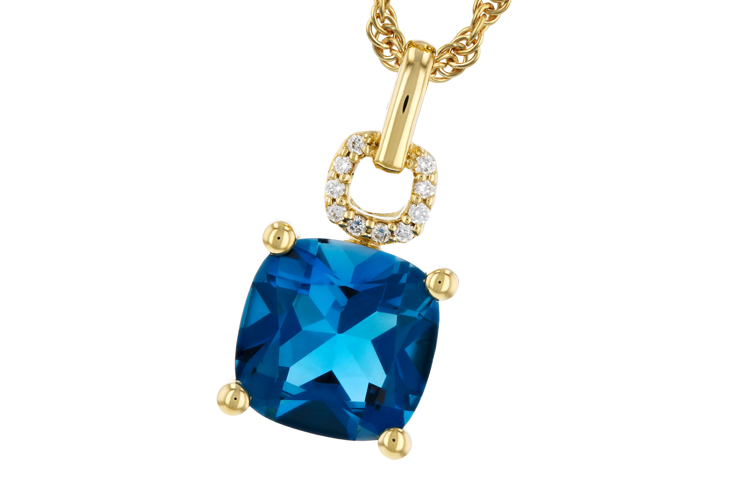 D311-84226: NECK 2.16 LONDON BLUE TOPAZ 2.18 TGW (8MM LBT)