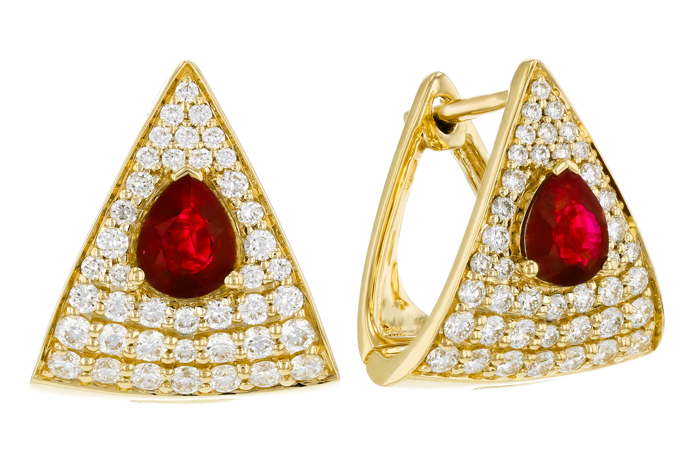 D311-84253: EARRINGS .63 TW RUBY 1.18 TGW (5x4MM RU)