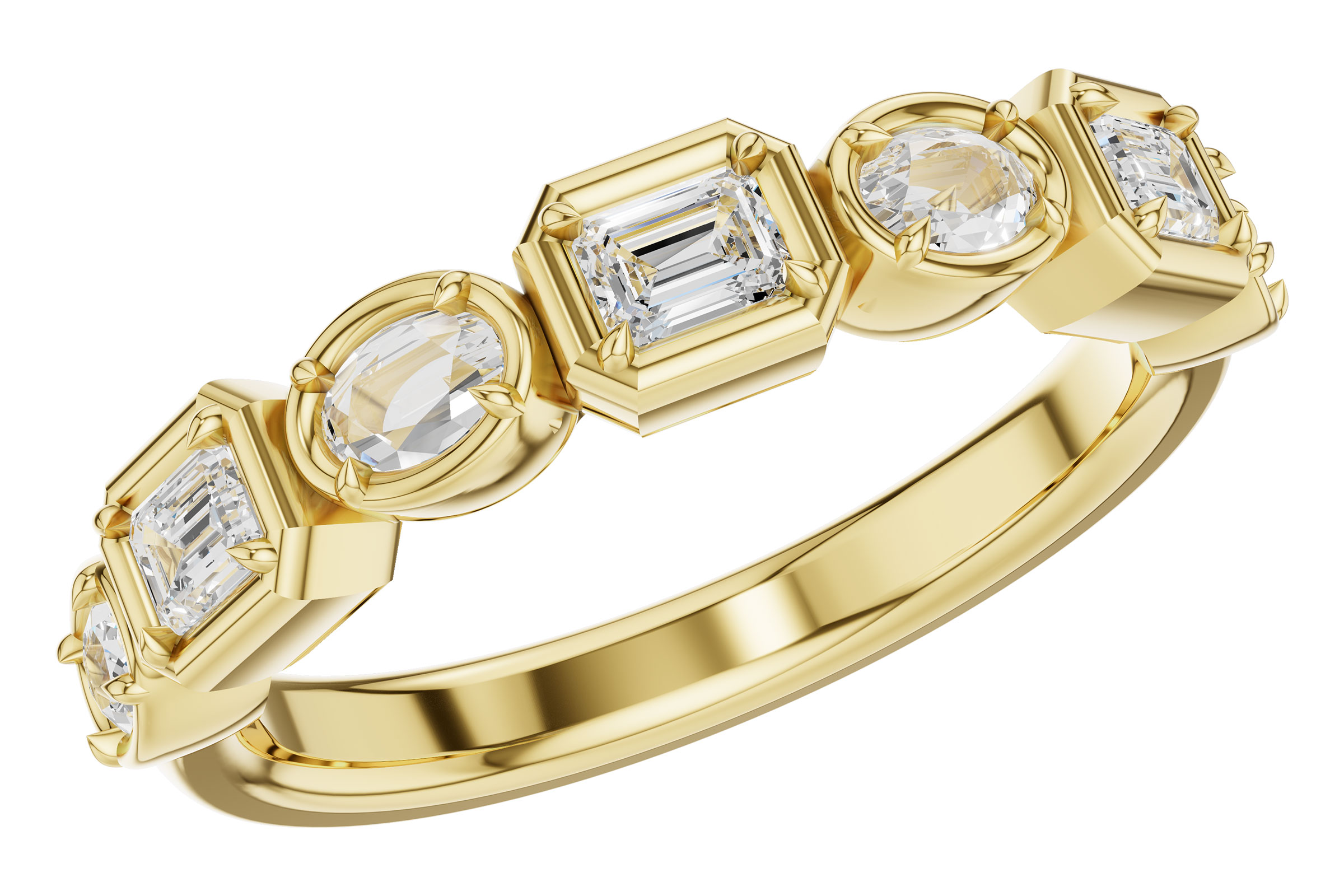 D311-84262: LDS DIA WED RG .55 TW FANCY CUT DIAS