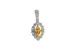 E222-79644: PENDANT .07 YELLOW SAPP .22 TGW