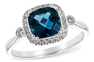 E225-46935: LDS RG 1.62 LONDON BLUE TOPAZ 1.78 TGW (7MM LBT)