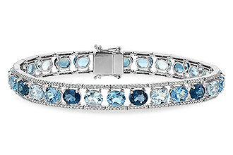 E225-47835: BRACELET 16.54 BLUE TOPAZ 17.78 TGW