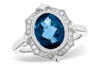 E226-44198: LDS RG 3.00 LONDON BLUE TOPAZ 3.16 TGW