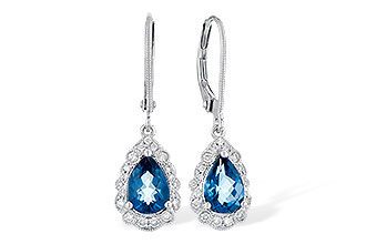 E309-16998: EARR 1.48 TW LONDON BLUE TOPAZ 1.63 TGW