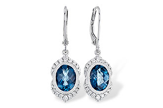 E309-17889: EARR 2.45 LONDON BLUE TOPAZ 2.64 TGW