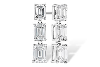 E310-01535: EARRINGS 1.12 TW EMERALD CUTS