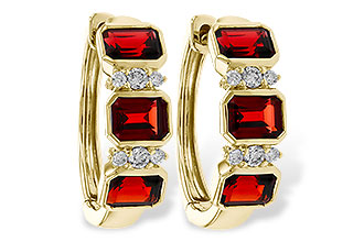E310-93335: EARRING 1.50 TW GARNET 1.61 TGW