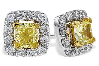 E310-95135: EARR .38 FANCY YELLOW DIAMONDS .54 TW
