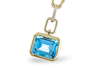 E310-95180: NECKLACE 3.26 BLUE TOPAZ 3.30 TGW (10x8MM BT)