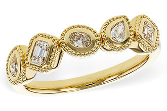 E310-98807: LDS DIA WED RG .34 TW FANCY CUT DIAS