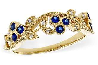 E310-99644: LDS WED RG .23 SAPPHIRE .29 TGW