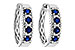 E310-99707: EARRINGS .56 TW SAPP .68 TGW