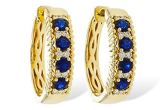 E310-99707: EARRINGS .56 TW SAPP .68 TGW