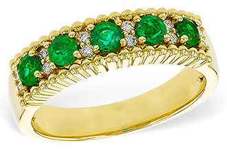 E310-99716: LDS WED RG .48 TW EMERALD .60 TGW