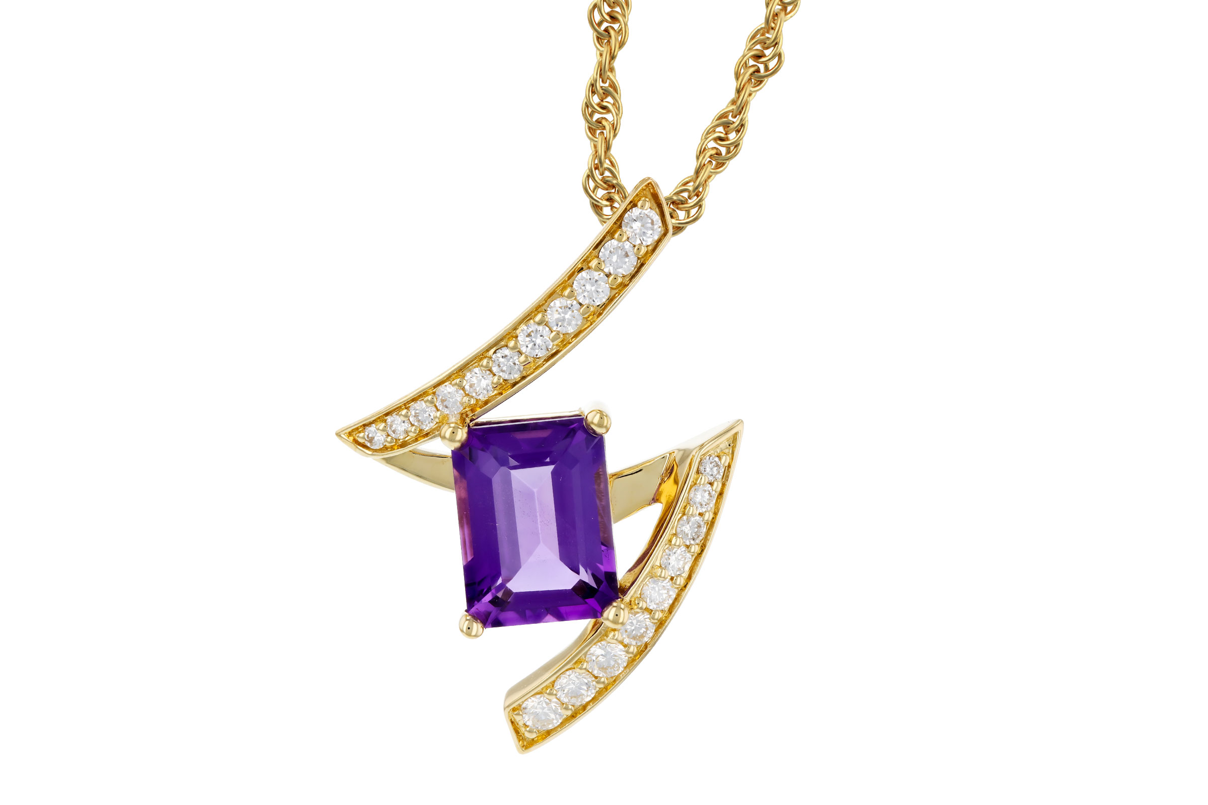 E311-85153: NECKLACE 1.36 AMETHYST 1.56 TGW (8x6MM AMY)
