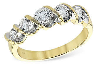 F129-16007: LDS DIA WED RING .75 TW