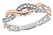 F221-85107: LDS DIA WED RG .10 TW (ROSE & WG)