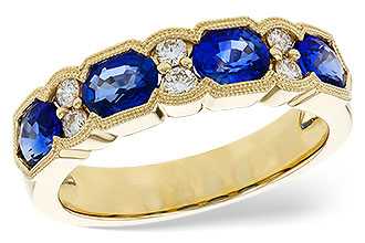 F225-54262: LDS WED RG 1.72 SAPPHIRE 1.90 TGW (5x4MM SAPP)