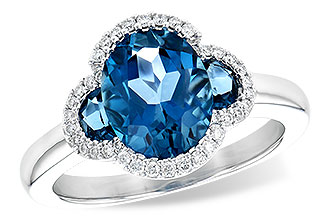 F226-42425: LDS RG 3.04 TW LONDON BLUE TOPAZ 3.20 TGW