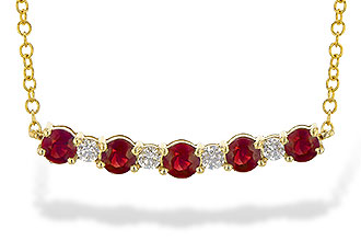 F226-45098: NECK .58 TW RUBY .70 TGW