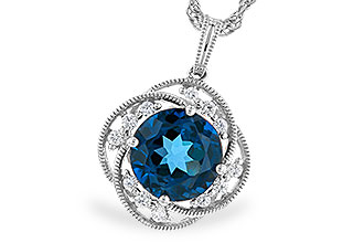F310-03344: NECK 2.90 LONDON BLUE TOPAZ 3.05 TGW (9MM LBT)