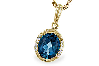 F310-04253: NECK 1.90 TW LONDON BLUE TOPAZ 1.93 TGW (9x7 LBT)