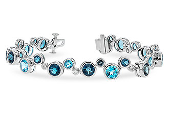 F310-05107: BRACELET 15.65 TW BLUE TOPAZ 15.95 TGW