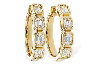 F310-06007: EARRINGS 1.10 TW EMERALD CUTS
