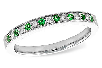 F310-08816: LDS WED RG .07 EMERALD .16 TGW
