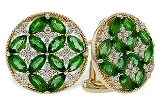 F310-94198: EARRINGS 1.66 TW EMERALD 1.96 TGW