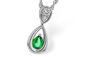F310-95144: NECKLACE .10 EMERALD .16 TGW (4x3 EMER)