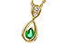F310-95144: NECKLACE .10 EMERALD .16 TGW (4x3 EMER)