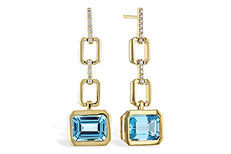 F310-96016: EARRINGS 3.20 BLUE TOPAZ 3.32 TGW (8x6MM BT)