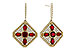 F310-96025: EARRINGS .99 TW RUBY 1.42 TGW