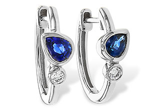 F310-96089: EARRINGS .51 SAPPHIRE .57 TGW