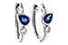 F310-96089: EARRINGS .51 SAPPHIRE .57 TGW