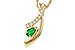 F310-96925: NECKLACE .17 EMERALD .34 TGW (5x3 EMER)