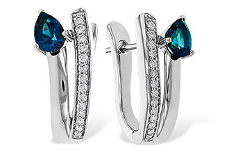 F310-97889: EARR .88 LONDON BLUE TOPAZ 1.08 TGW (6x4MM LBT)